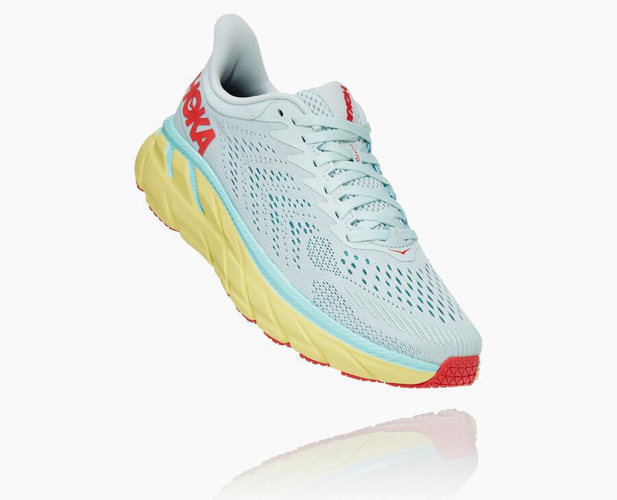 Hoka One One Womens Running Shoes - Clifton 7 - Blue - CHSL18904